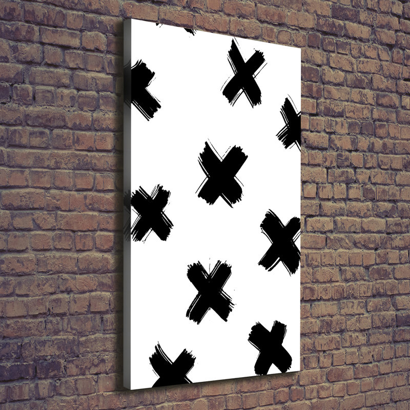 Black And White Spots - Wrapped Canvas Print
