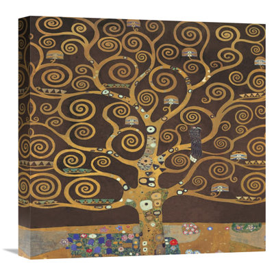 'Tree of Life (Brown Variation) II' by Gustav Klimt Painting Print on Wrapped Canvas