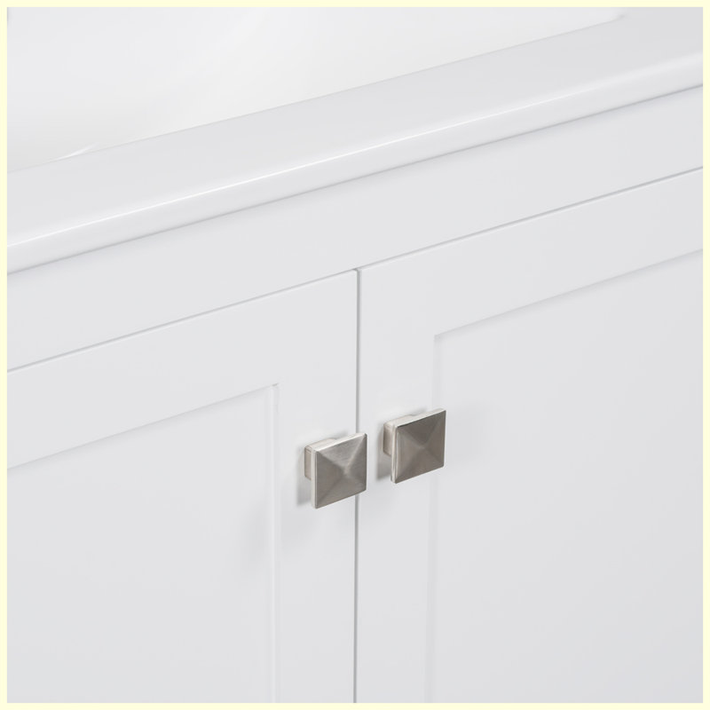 Meuble-lavabo moderne avec lavabo simple et un tiroir, Blanc