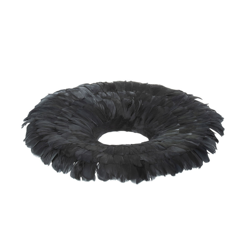 Faux 55cm Wreath, Black