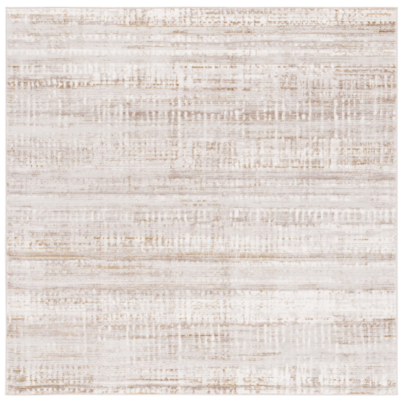 Oddis Performance Abstract Rug, Square 6'7"