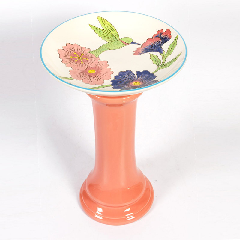Billal Ceramic Single Tier Birdbath