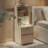 Modern Night Stand with Bookshelf-109324385