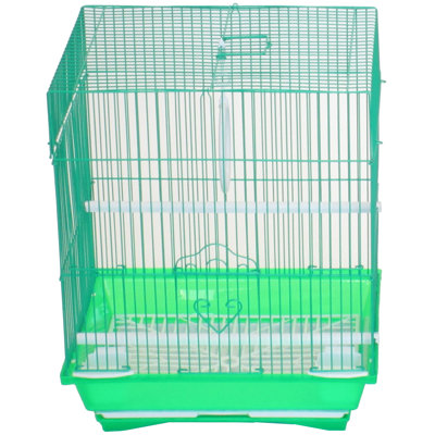 Steel Flat Top Travel Bird Cage with Perch