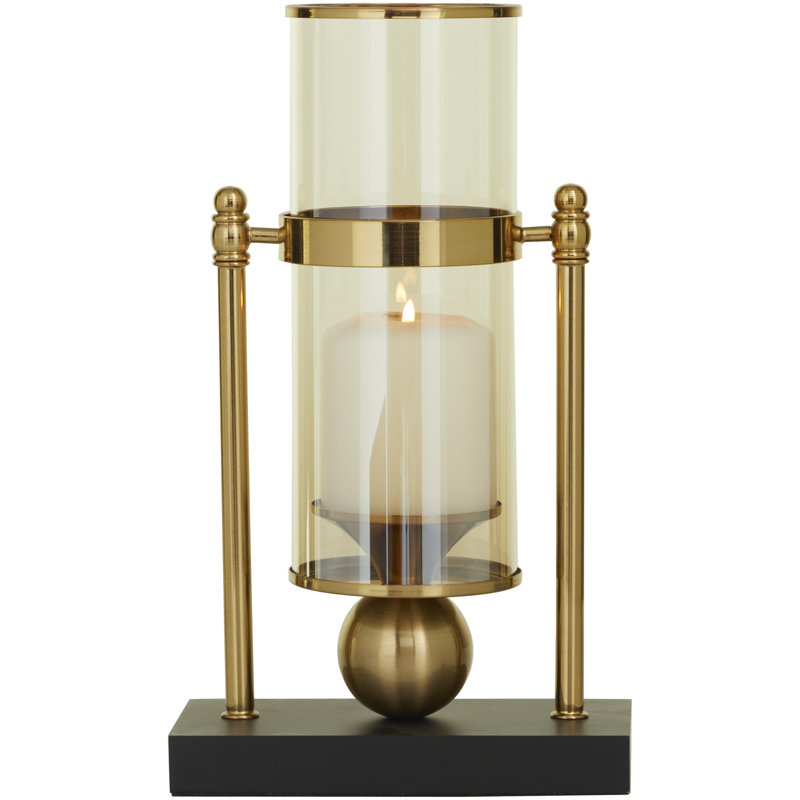 Porte-bougie abstrait moderne en métal, H 13,3 po x l 7,9 po x P 4,2 po