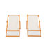 Ensemble de 2 chaises longues pliantes en bois d'eucalyptus massif