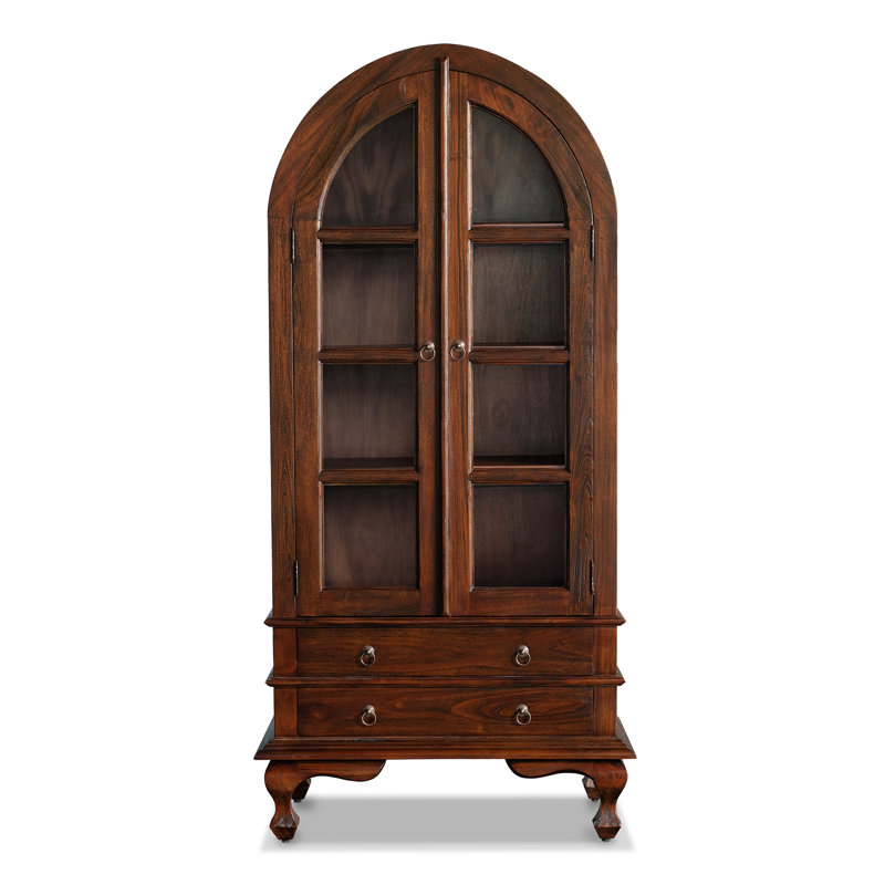 Farreli 39'' Wide Solid Wood Display Stand, Light Rustic Medium Brown