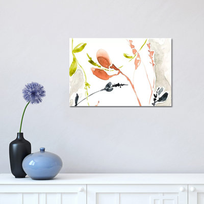 Coral & Navy I 1 Piece Wrapped Canvas Painting