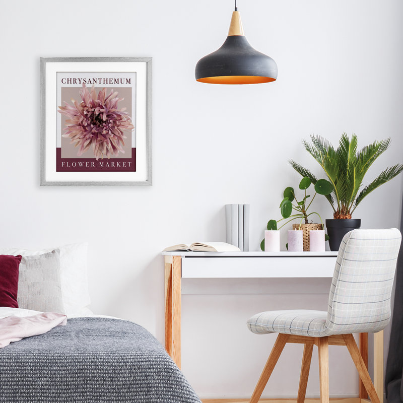 «Chrysanthemum Flower Market», reproduction encadrée sous verre, design par Jennifer Stith, H 16 po x l 13 po