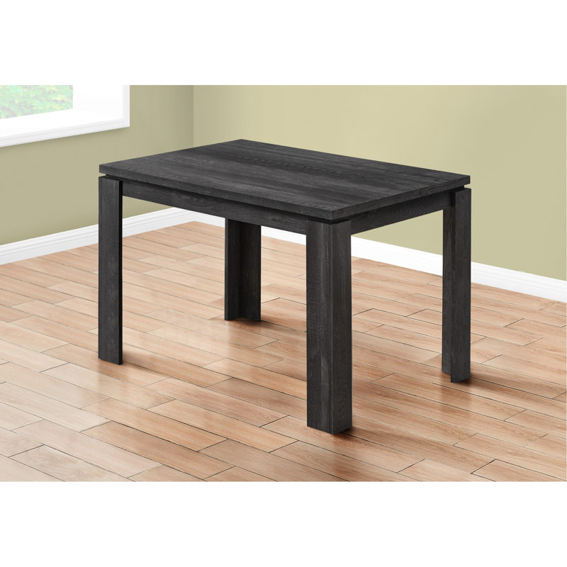 Table de cuisine 48 po rectangulaire, stratifié noir, aspect moderne, pouvant accueillir jusqu'à 4 personnes en stratifié, convient à tous les styles
