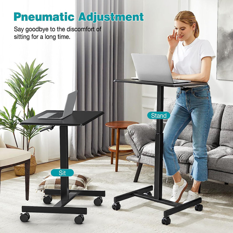 Kyoji Metal Base Computer Desk, Black