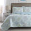 Laura Ashley Saltwater Blue Reversible Cotton Quilt Set-953025941