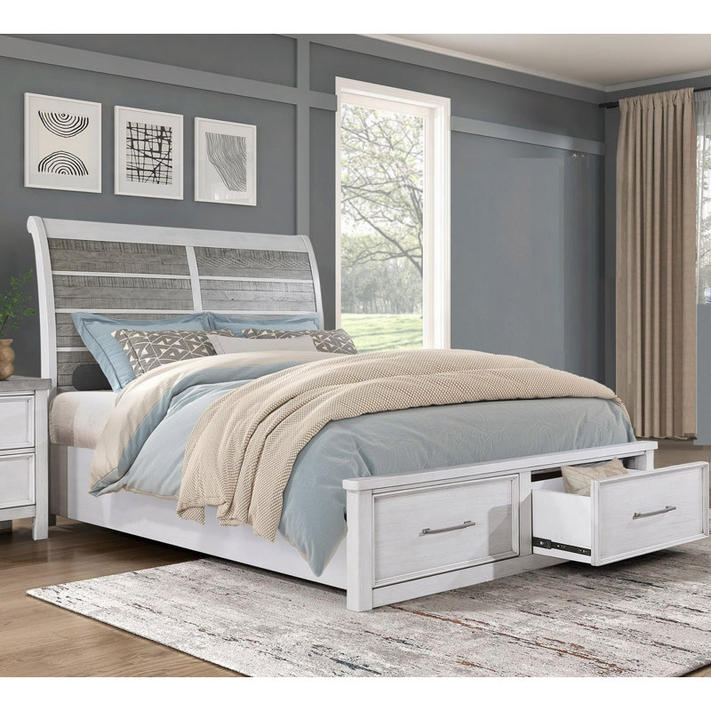 Lit plateforme avec rangement au pied de lit Classic Design Furniture
