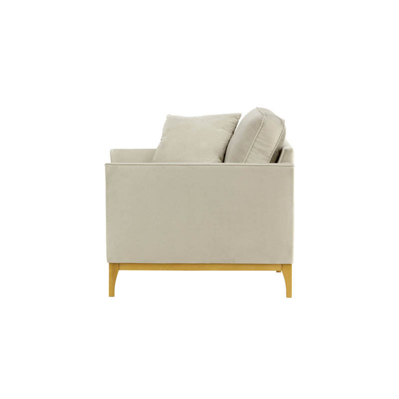 Jaar Upholstered Armchair, Beige, Light Oak
