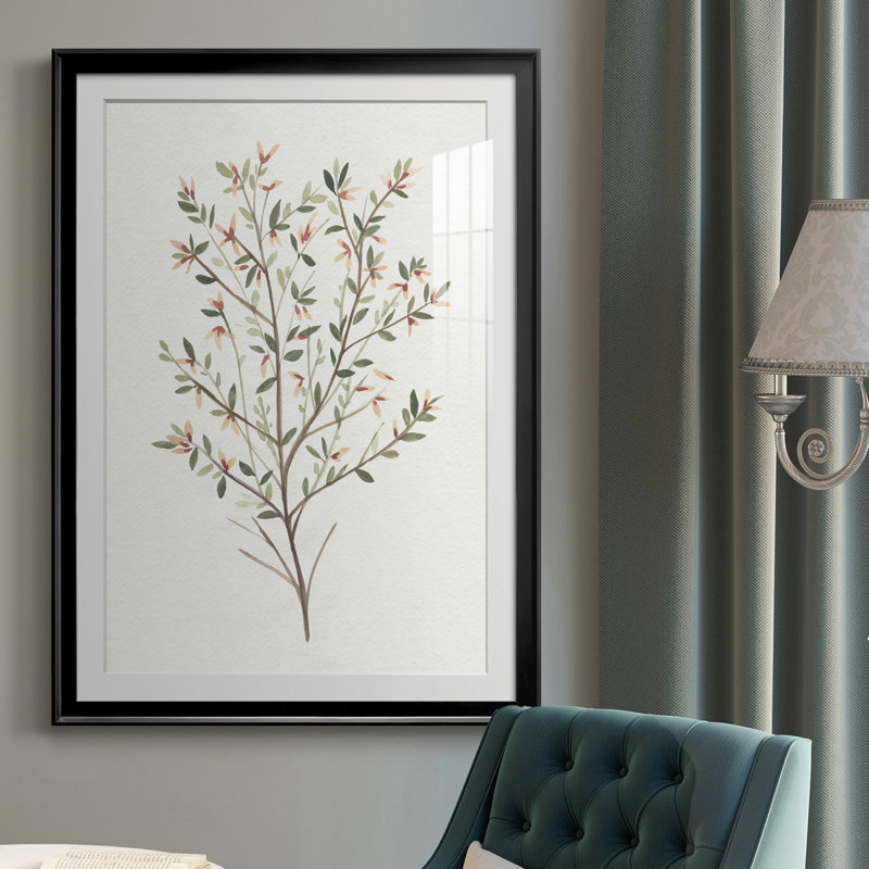 " Single Sprig III ", 42.5" H x 30.5" W x 1" D, Black