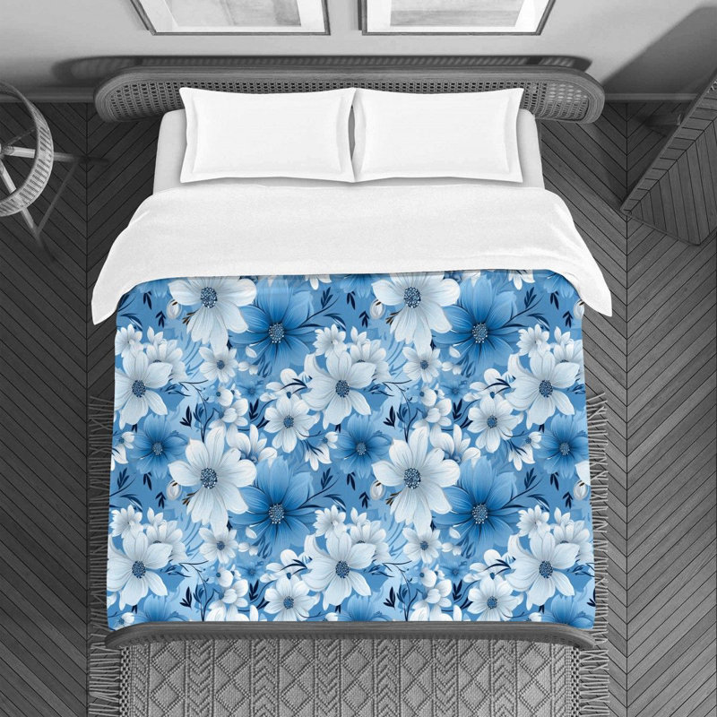 Polyester Floral Duvet Cover, Twin Duvet Cover