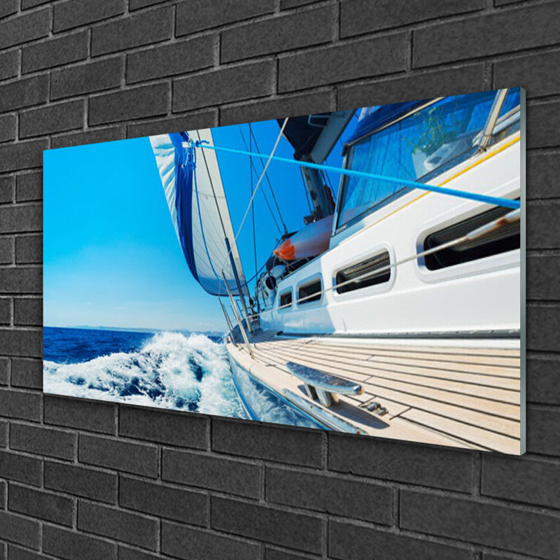 Boat Landscape - Unframed Photograph on Glass