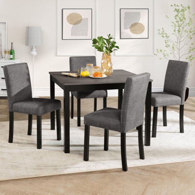 Ensemble de table de salle à manger 5 pièces avec 4 chaises