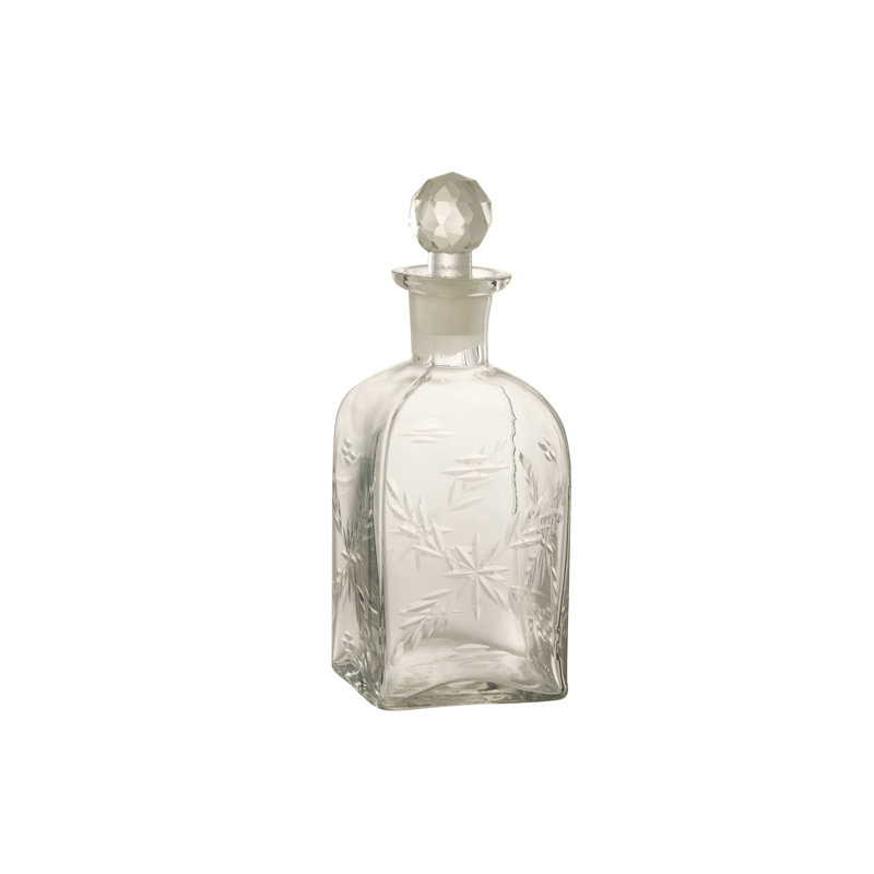 Casitas Glass Decorative Bottle 1, White