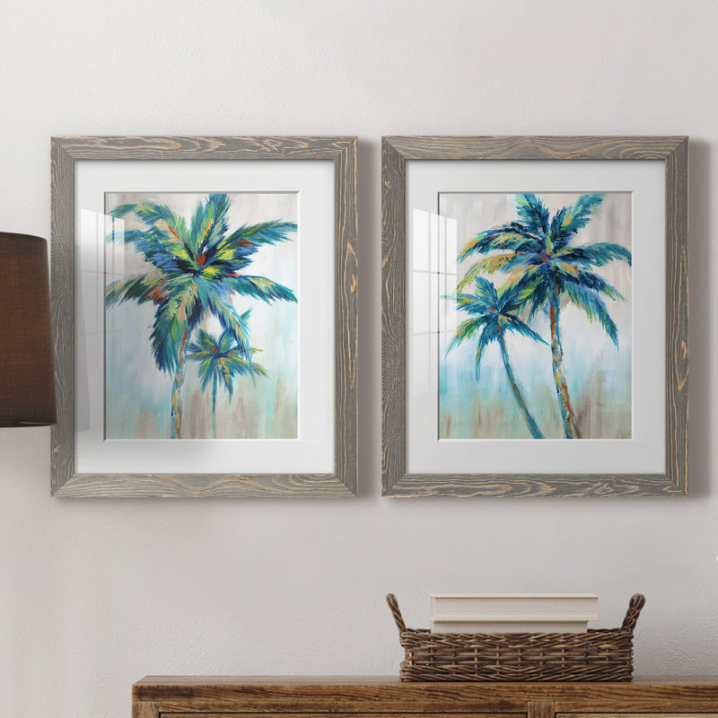 «Bright Breeze I», ensemble de reproductions d'aquarelles conçues par J Paul, H 20 po x l 17 po, Gris