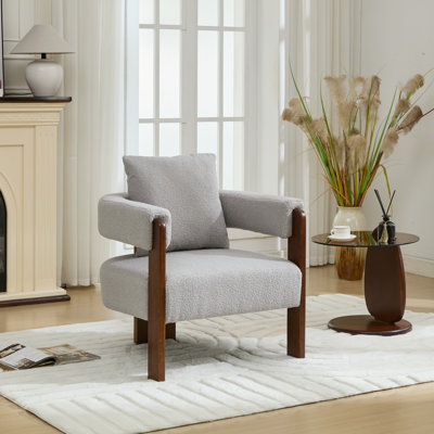 Chaise d'appoint rembourrée à 3 pieds