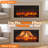 36" Electric Fireplace Insert with Log Set, Realistic 3D Flame, Remote Control, Timer and Adjustable Brightness