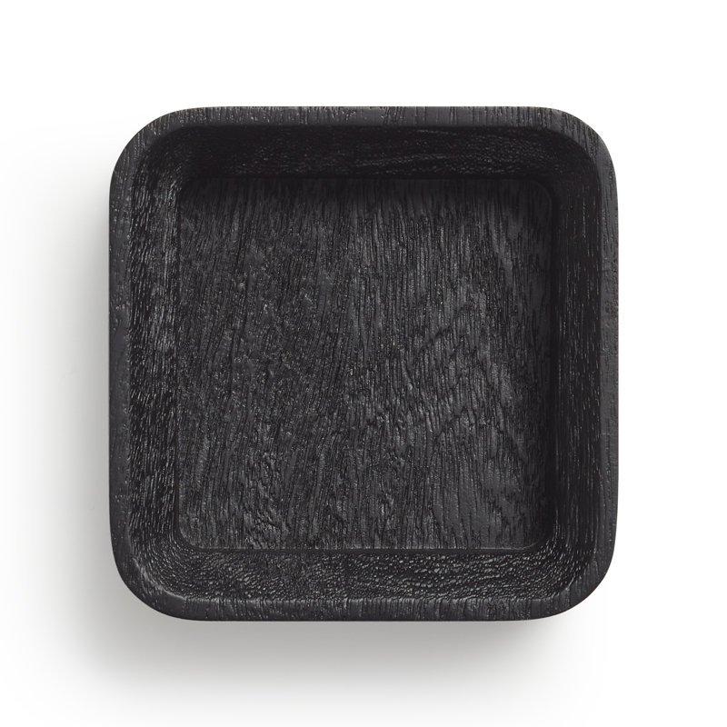 Square One Small Stacking Tray, Black Stained Acacia
