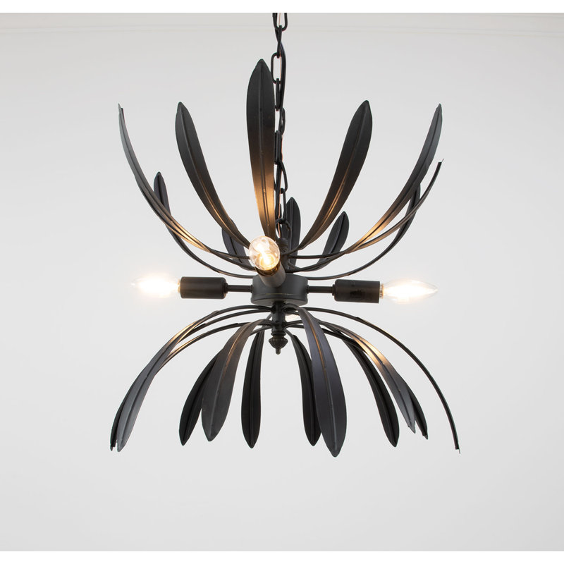 Lilly 4 - Light Chandelier, Black