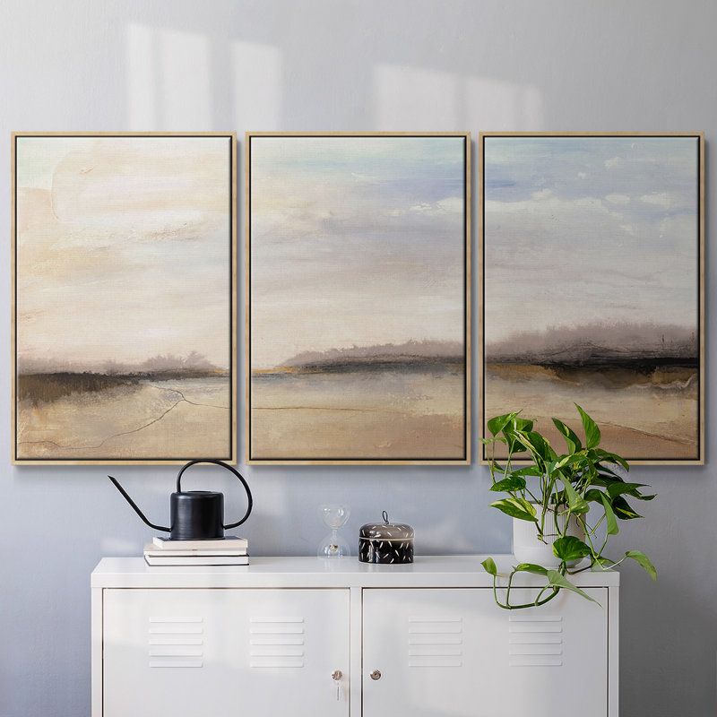 Mirage, reproduction sur toile 3 pièces, H 36 po x l 75 po x P 2 po, Naturel