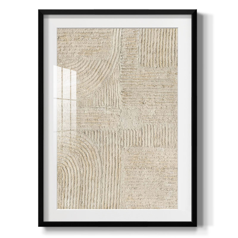 Sandstone Pastures I, reproduction encadrée, Blanc, Papier avec cadre noir