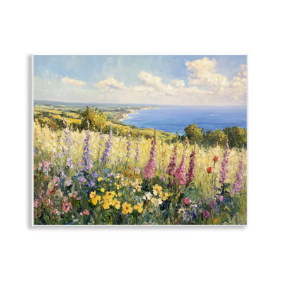Plaque murale pastel Hyacinth Seaside Garden, design par Petal Prints Design