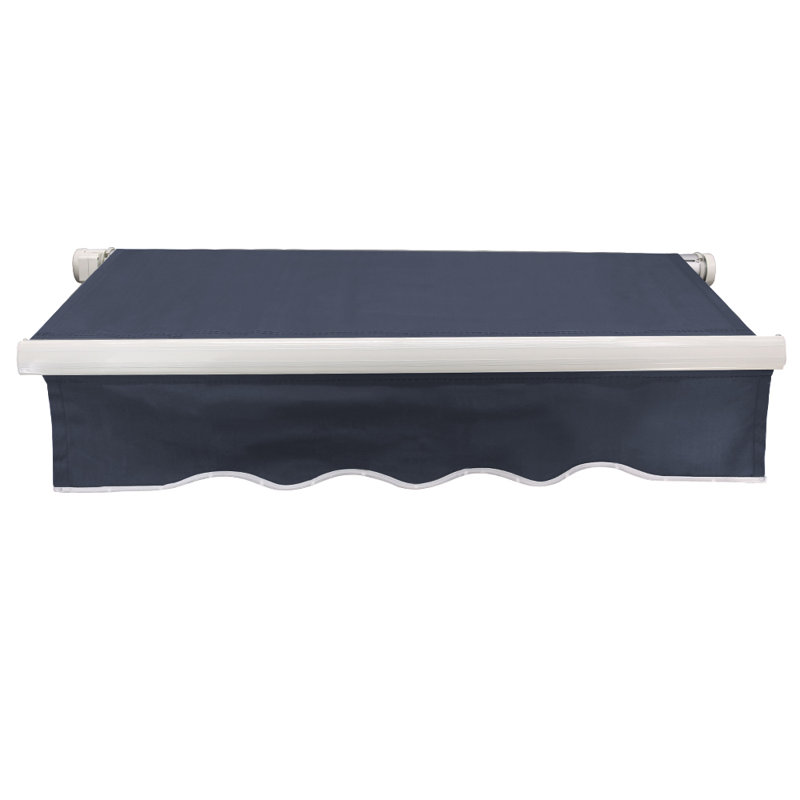 Dakota Fields 250cm W x 200cm D Fabric Blue Cover Retractable Patio Awning