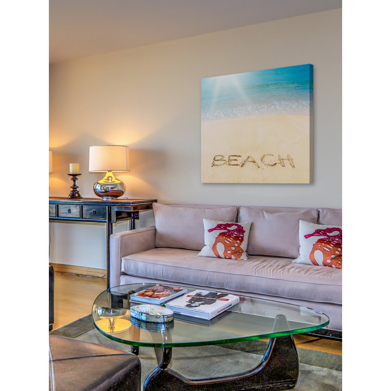 " Sandy Beach " by Marmont Hill, 40" H x 40" W, Wrapped Canvas