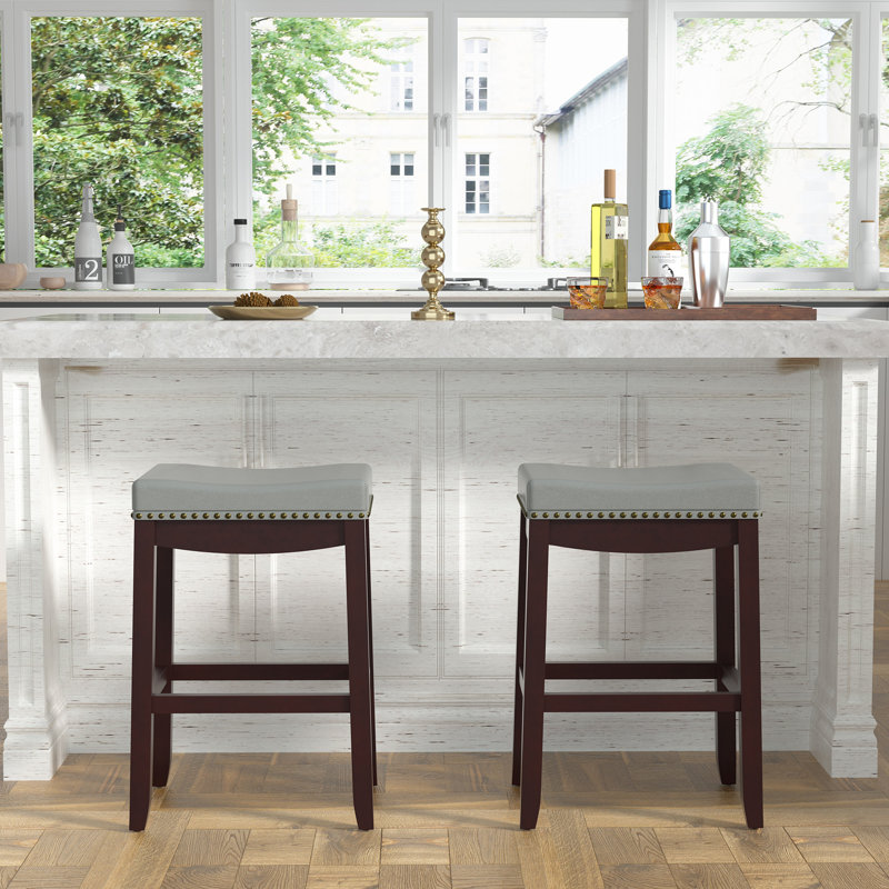 Tabouret Rakiem, Brun, 2, Tabouret de comptoir (siège d’une hauteur de 24