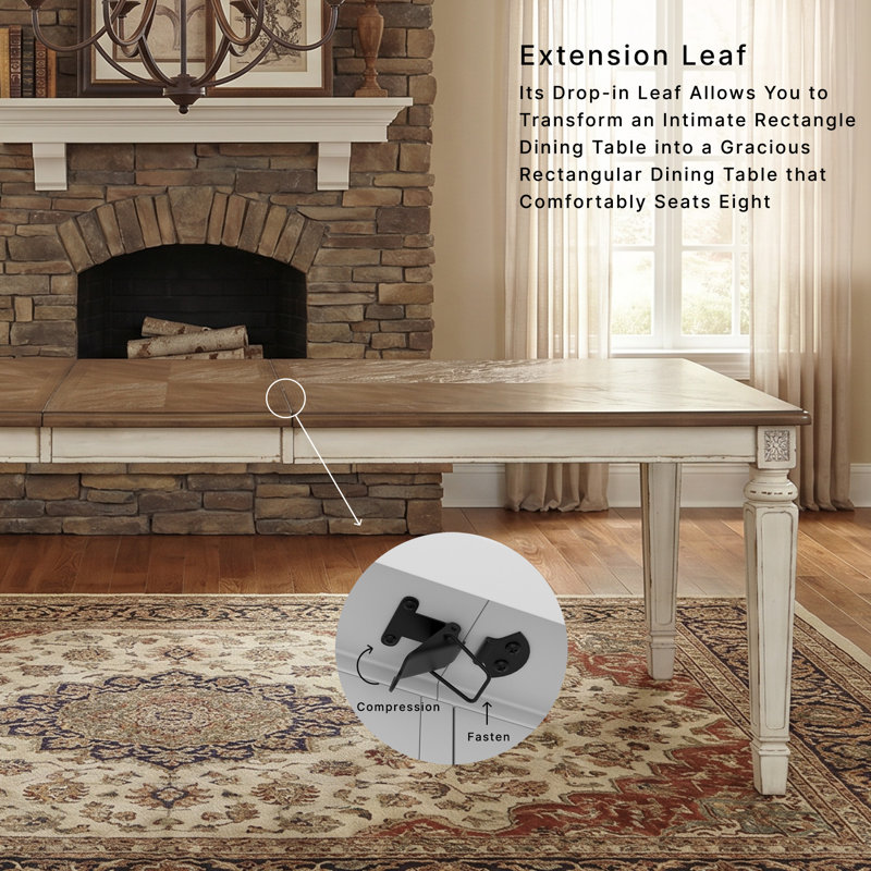 Azil Solid Wood Base Dining Table