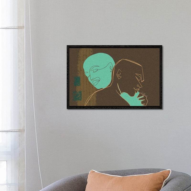 On Me 1 Piece Wall Art on Canvas, 66.04 cm H x 45.72 cm W, Black Framed