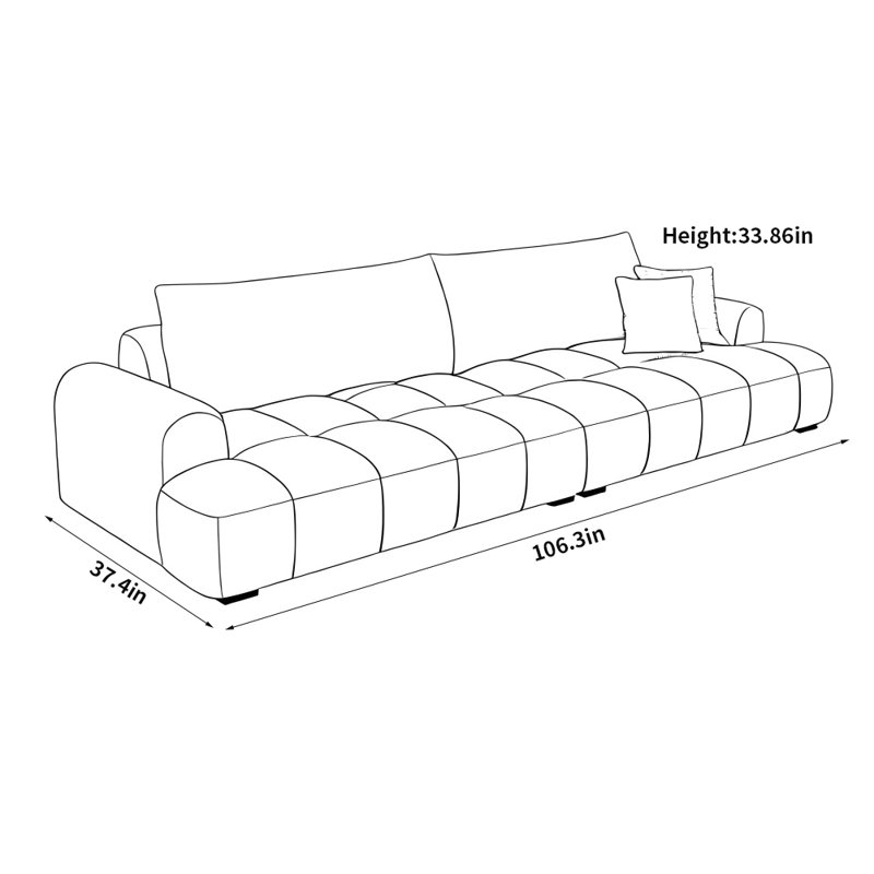 Modern Creative Simple Sofa, Off-white