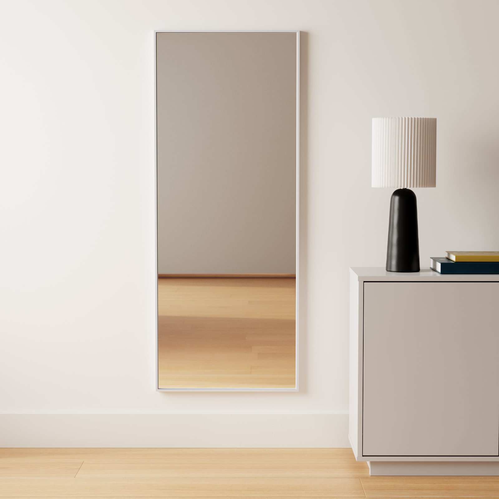Sabine Accent Mirror, 60" x 24", White