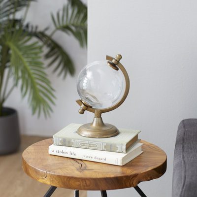 Globe terrestre en métal avec base à niveaux Linderman