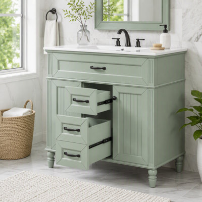 Meuble-lavabo 36 po avec lavabo et rangement de qualité supérieure