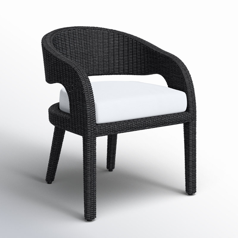Hawkins Outdoor Dining Armchair, Black