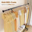 Heavy Duty Clothes Rail 238kg (525lbs) Capacity, Extendable Hanging Rack with Lockable Wheels & Shelves-464604474