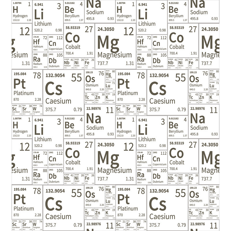 Periodic Table Modern & Contemporary Polyester Duvet Cover, King