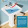 Pedestal Bathroom Sink 23" W x 19" D Rectangular Vitreous China with 3 Faucet Hole and Overflow