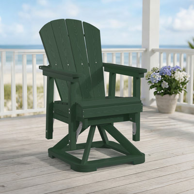 Fauteuil coulissant, chaise berçante et pivotante extérieure en PEHD toutes saisons Adirondack pour patio, porche et terrasse
