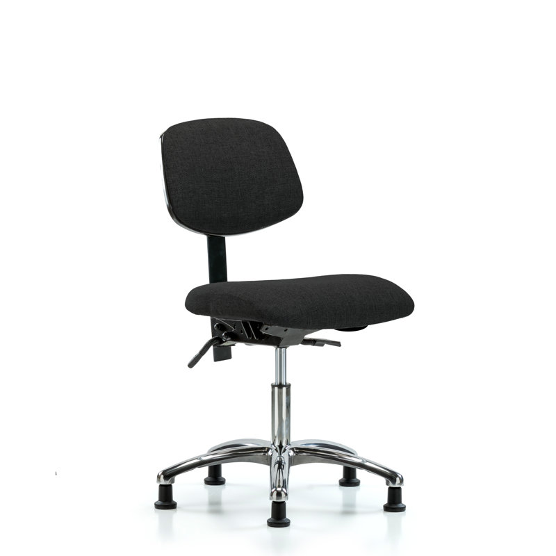 Chaise de travail Amos, Noir, Patins, Non inclus