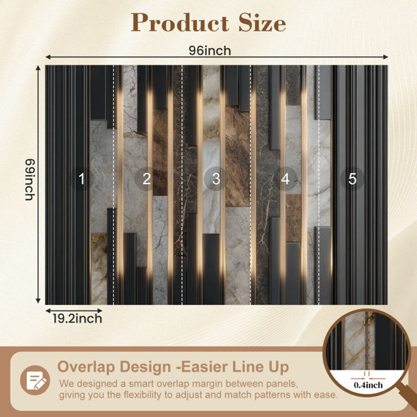 Red Barrel Studio 3D Peel and Stick Wallpaper 3d classic panel wood ...