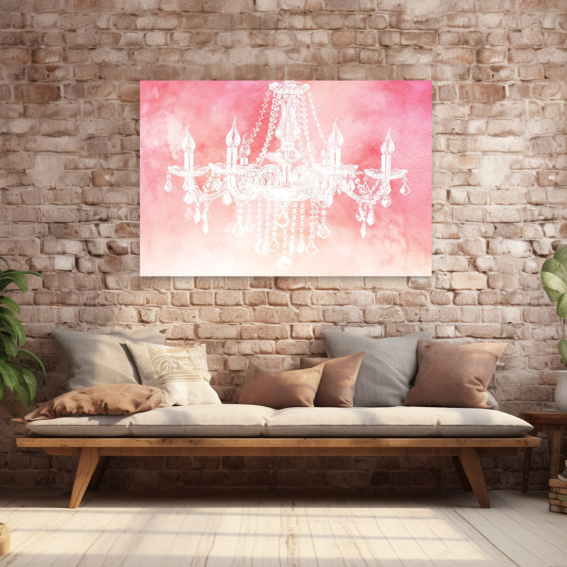Lustre glam 2, art contemporain abstrait, H 40 po x l 60 po