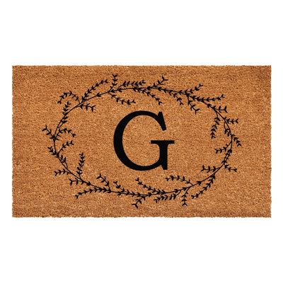 Holubov Personalizable Non-Slip Floral Outdoor Doormat