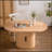 59 Inch Oval Dining Table With 2-layer Storage Shelf